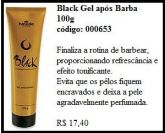Black Gel após Barba 100g