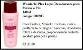 Wonderful Plus Loção Desodorante para Pernas e Pés 140ml